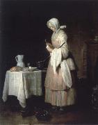 Jean Baptiste Simeon Chardin The fursorgliche lass oil painting on canvas